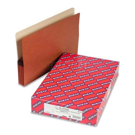 Smead Smead 3-1/2" Accordion Expansion File Pockets, 1/3 Tab, Lgl, Manila/Redrope, 10/Box 74624